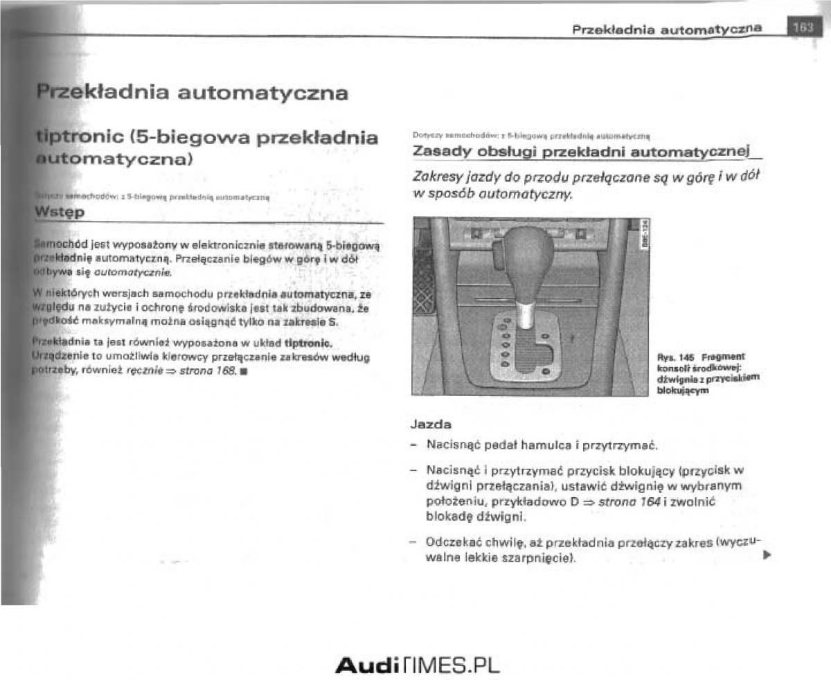 Audi A4 B6 instrukcja obslugi / page 157