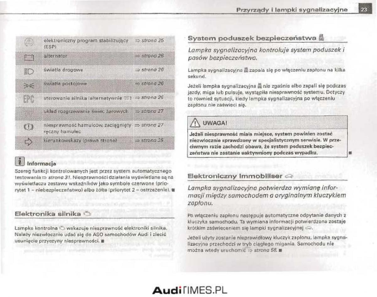Audi A4 B6 instrukcja obslugi / page 18