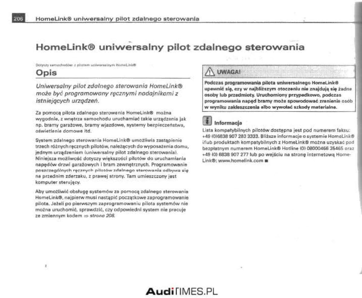 Audi A4 B6 instrukcja obslugi / page 200