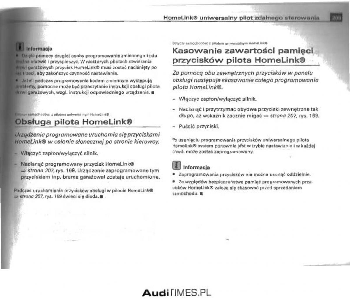 Audi A4 B6 instrukcja obslugi / page 203