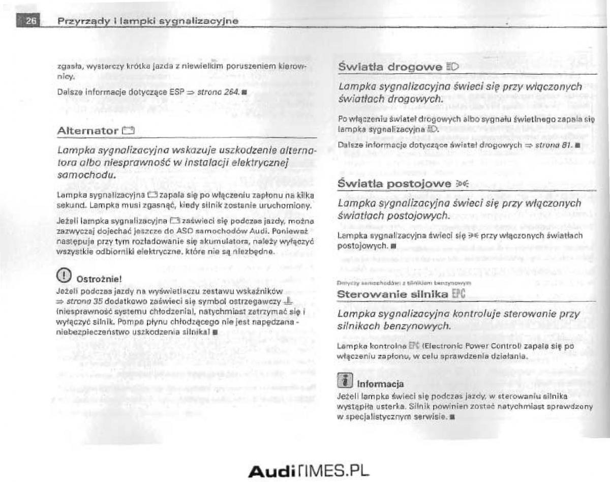 manual  Audi A4 B6 instrukcja / page 21