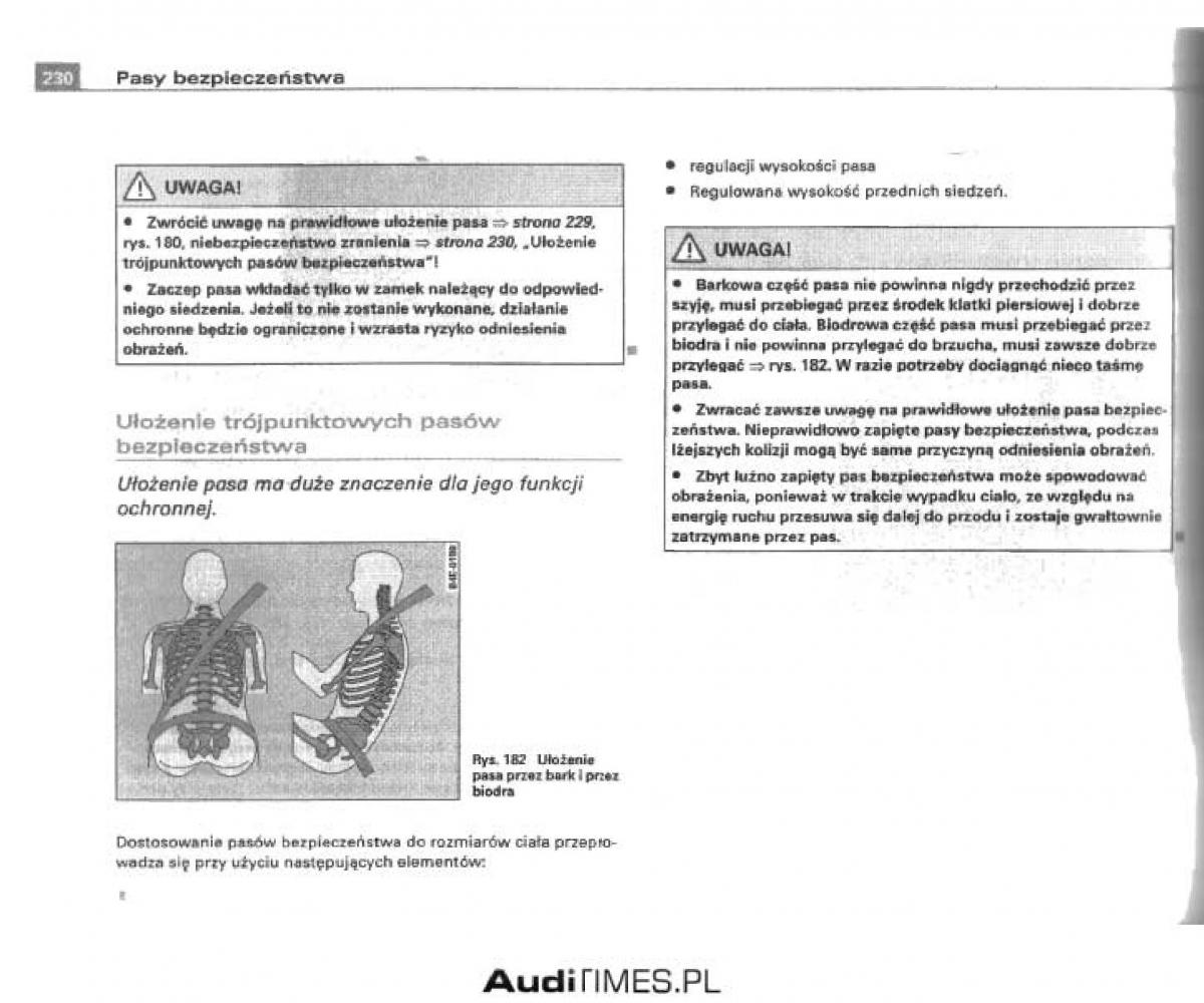 Audi A4 B6 instrukcja obslugi / page 222