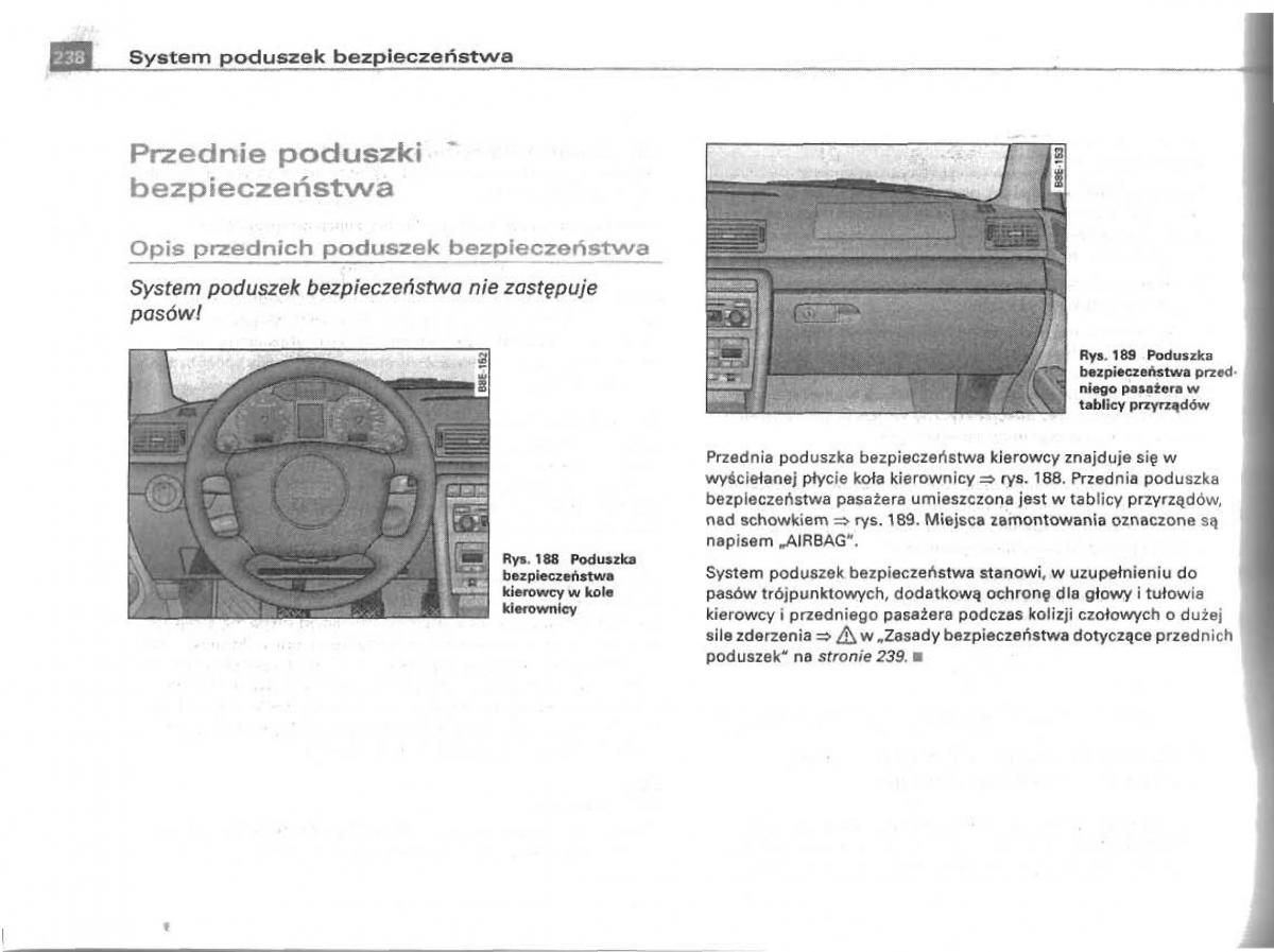 Audi A4 B6 instrukcja obslugi / page 229