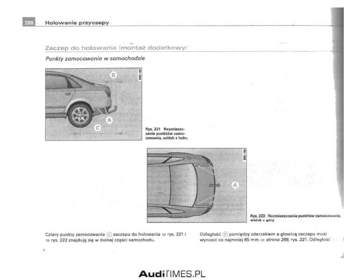 Audi A4 B6 instrukcja obslugi / page 276