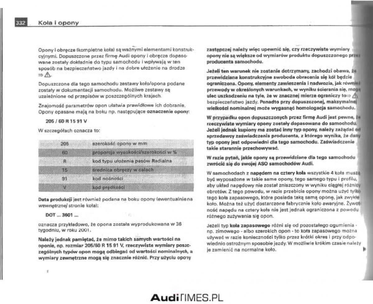 Audi A4 B6 instrukcja obslugi / page 318