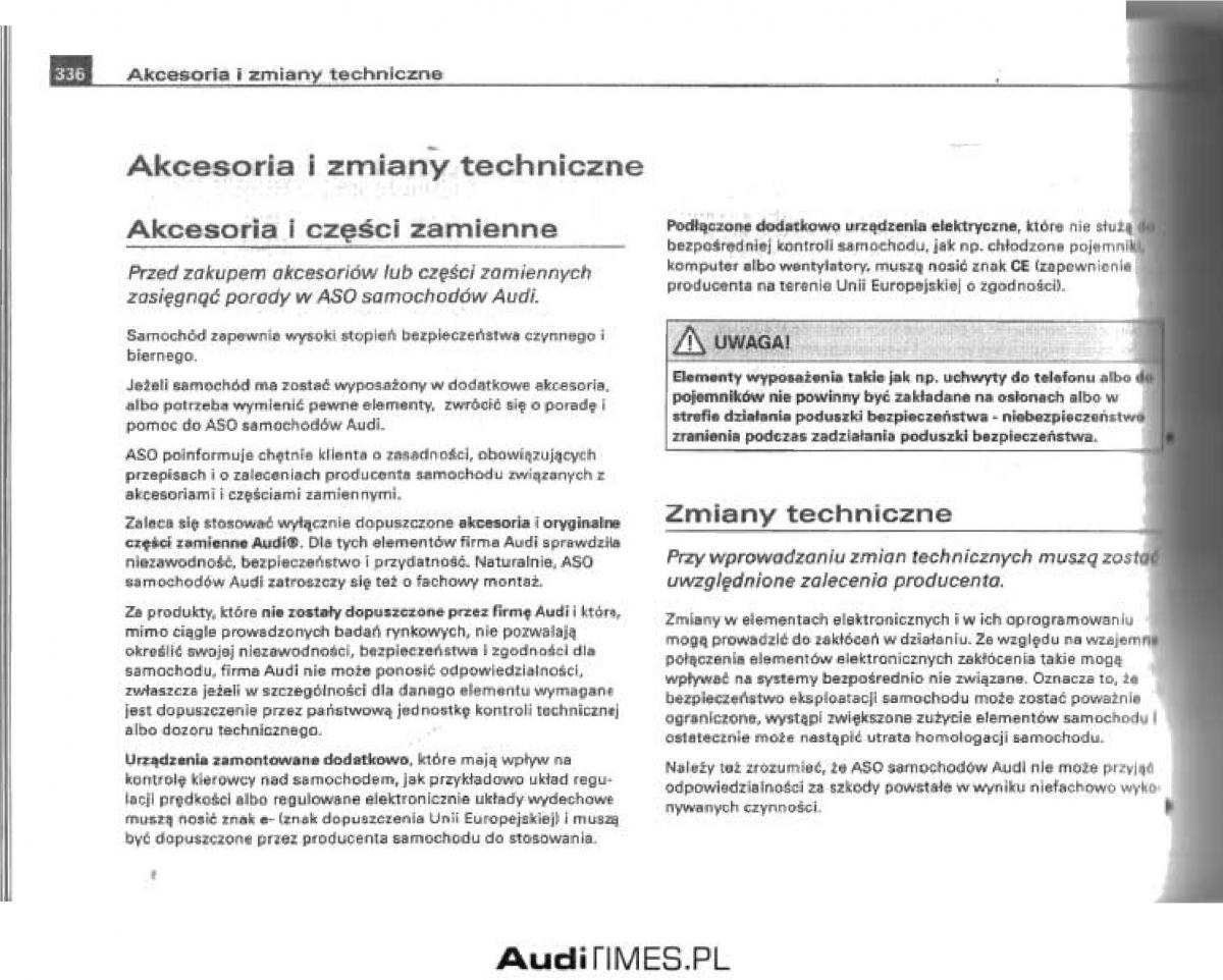 Audi A4 B6 instrukcja obslugi / page 322