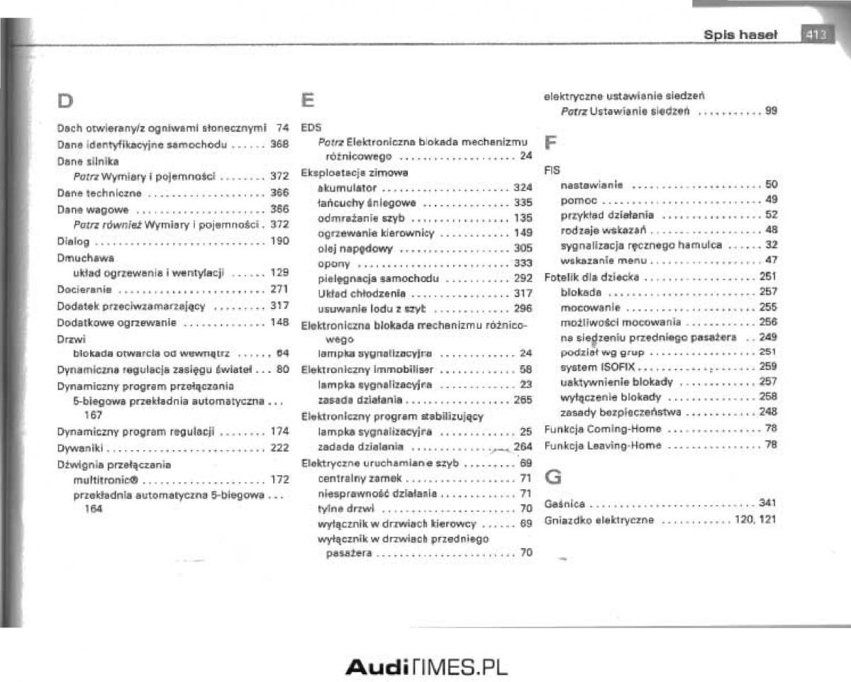 Audi A4 B6 instrukcja obslugi / page 389