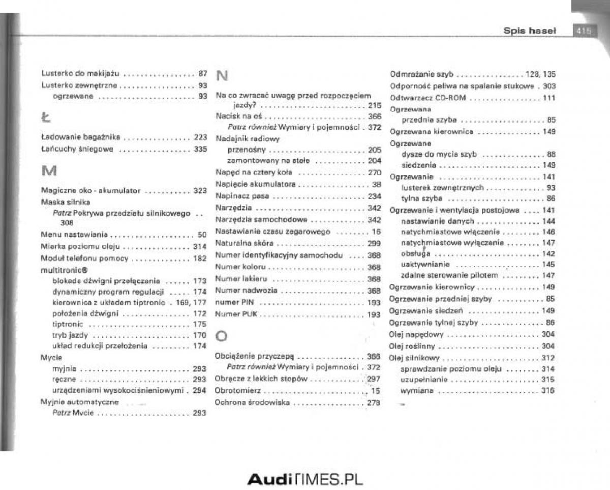 Audi A4 B6 instrukcja obslugi / page 391