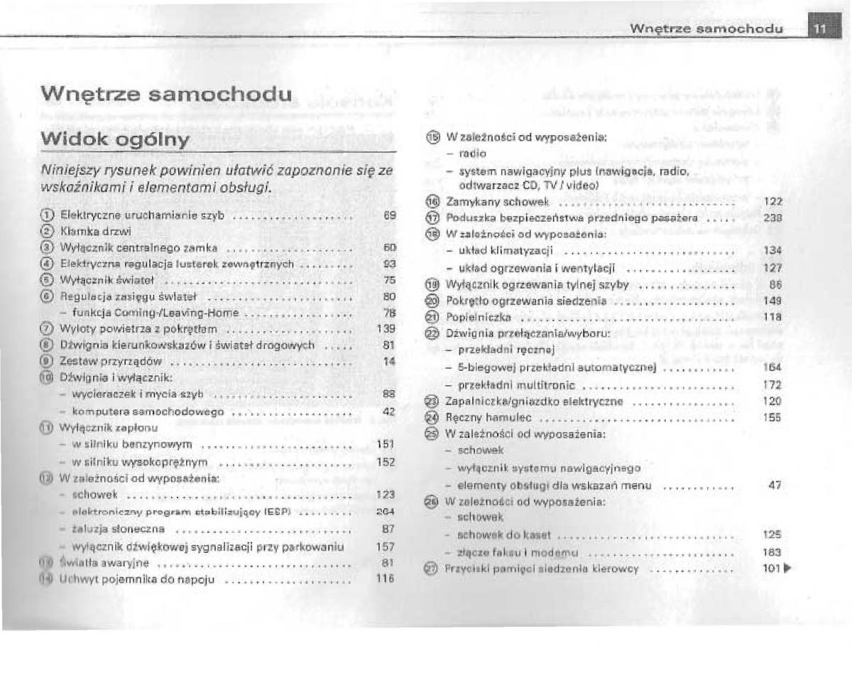Audi A4 B6 instrukcja obslugi / page 6
