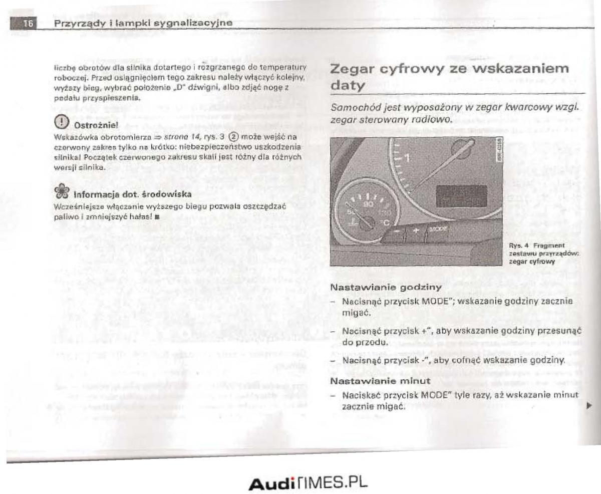 Audi A4 B6 instrukcja obslugi / page 11