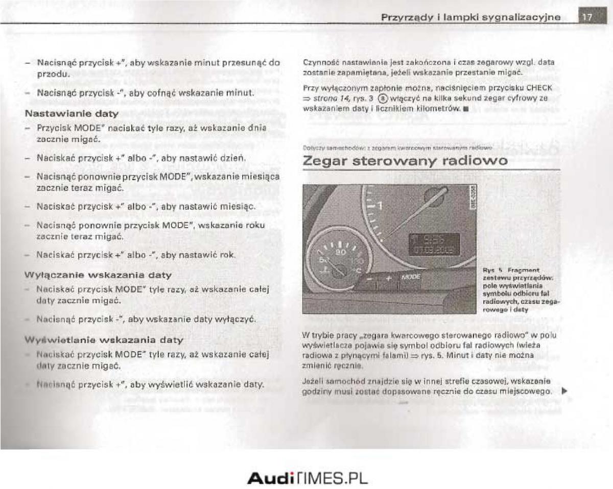 Audi A4 B6 instrukcja obslugi / page 12