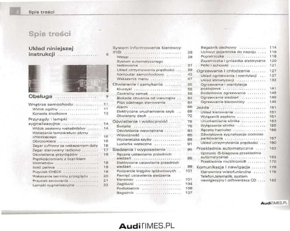 Audi A4 B6 instrukcja obslugi / page 2