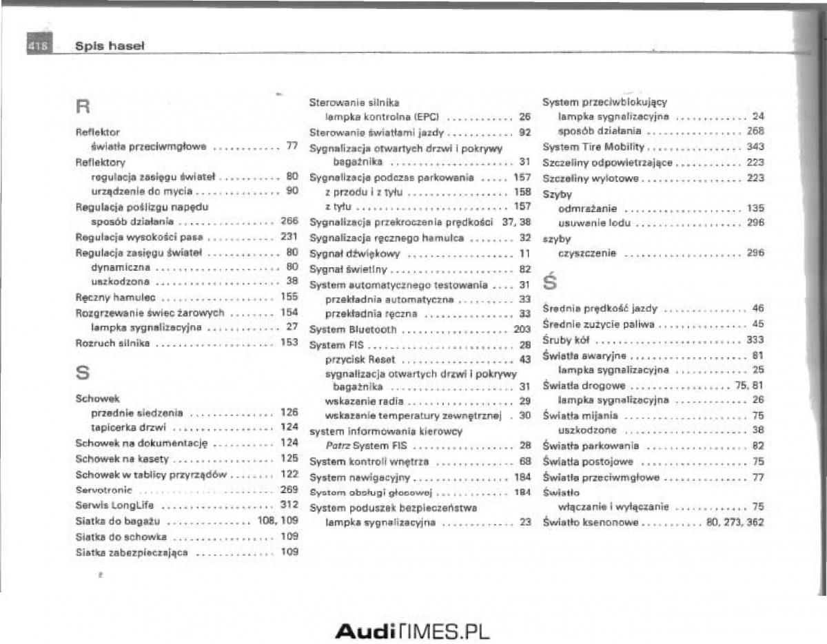 Audi A4 B6 instrukcja obslugi / page 394