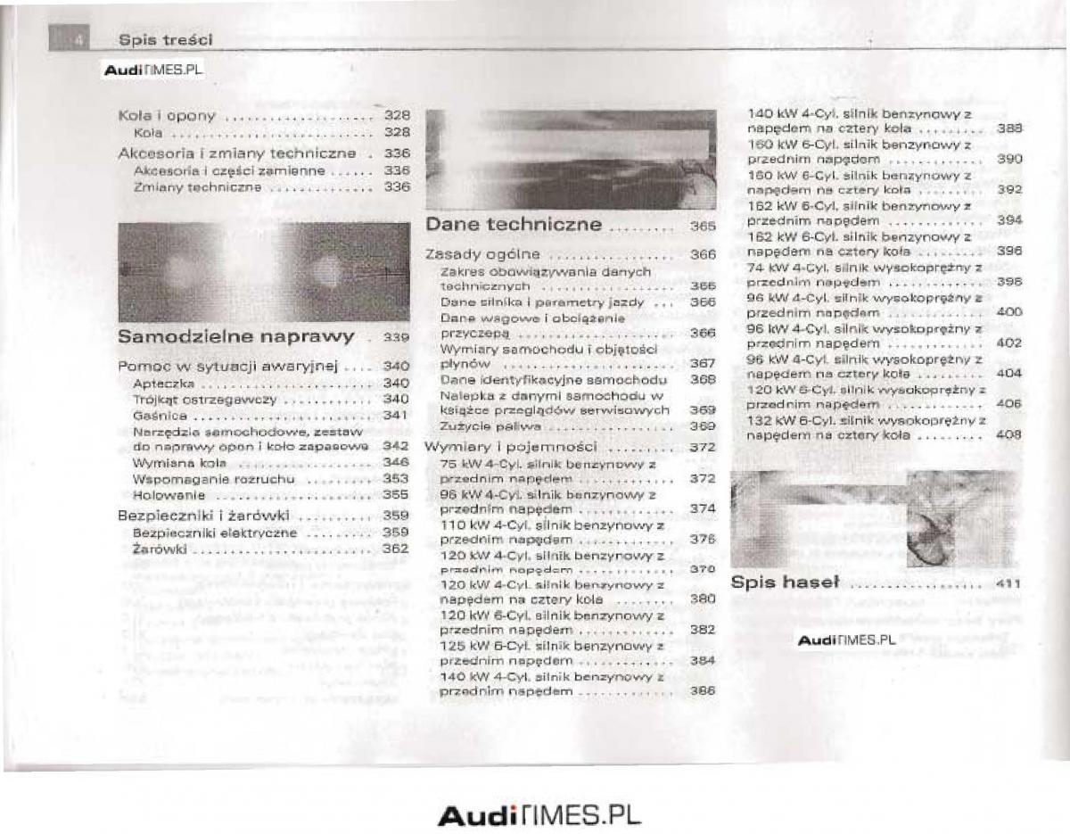 Audi A4 B6 instrukcja obslugi / page 4
