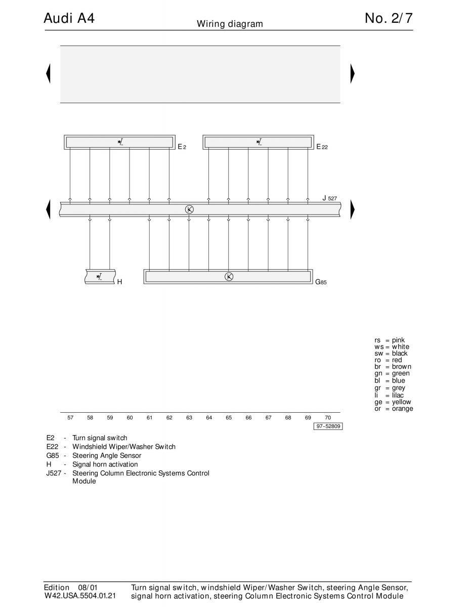 manual  Audi A4 B5 wiring diagrams schematy / page 7