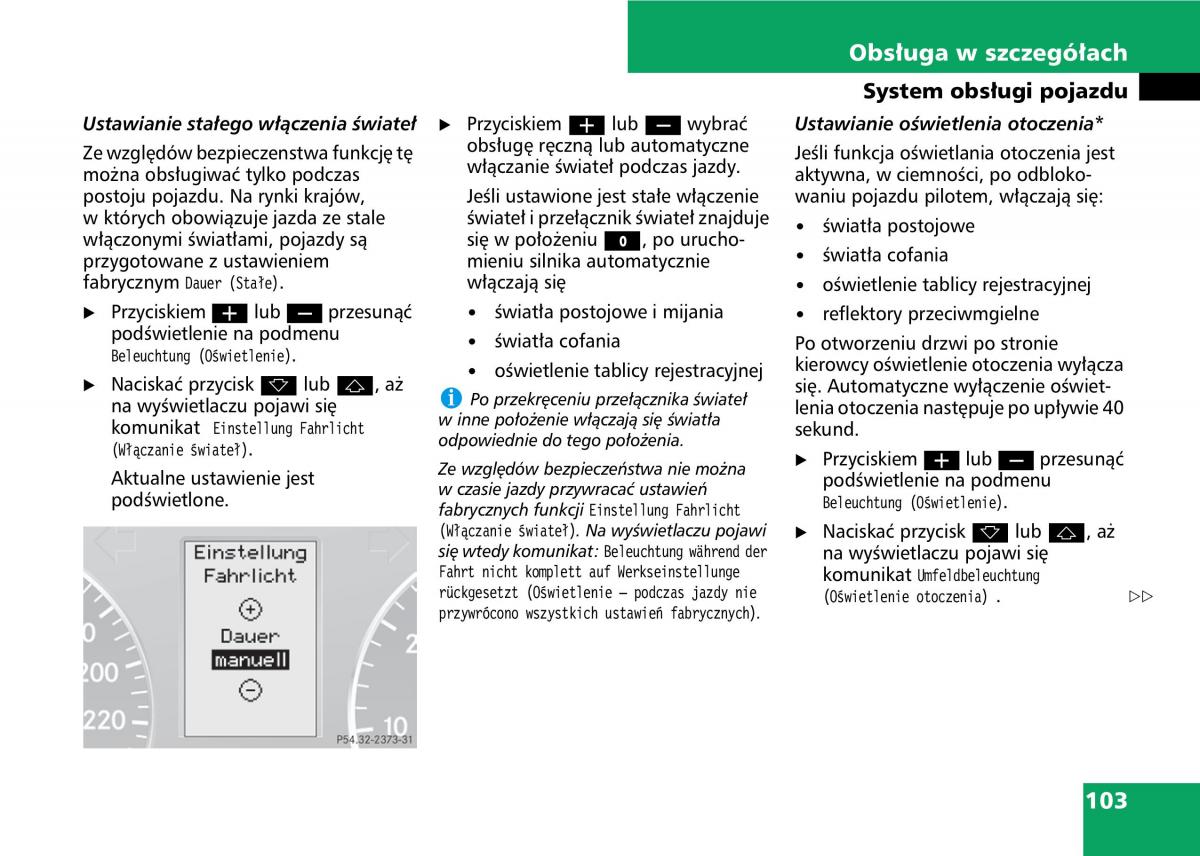 instrukcja obsługi Mercedes A Mercedes A classe II W169 instrukcja / page 105