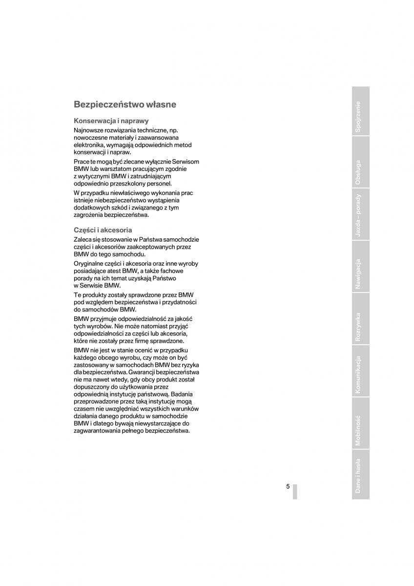BMW 7 F01 instrukcja obslugi / page 6