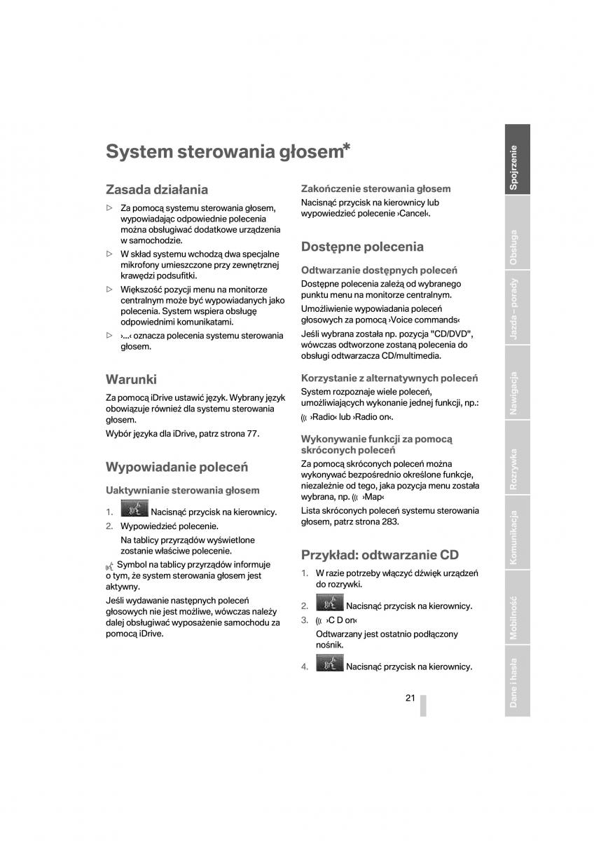 BMW 7 F01 instrukcja obslugi / page 22