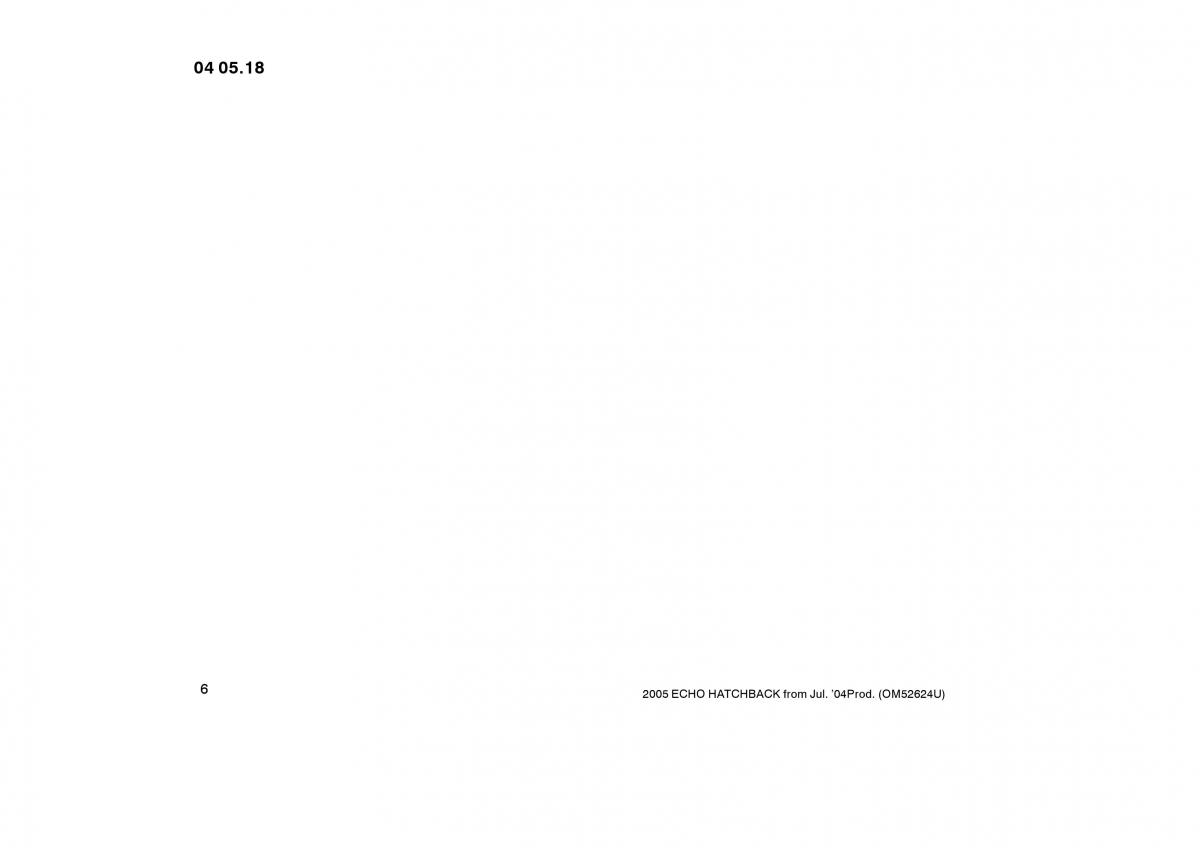 Toyota Yaris I owners manual / page 6