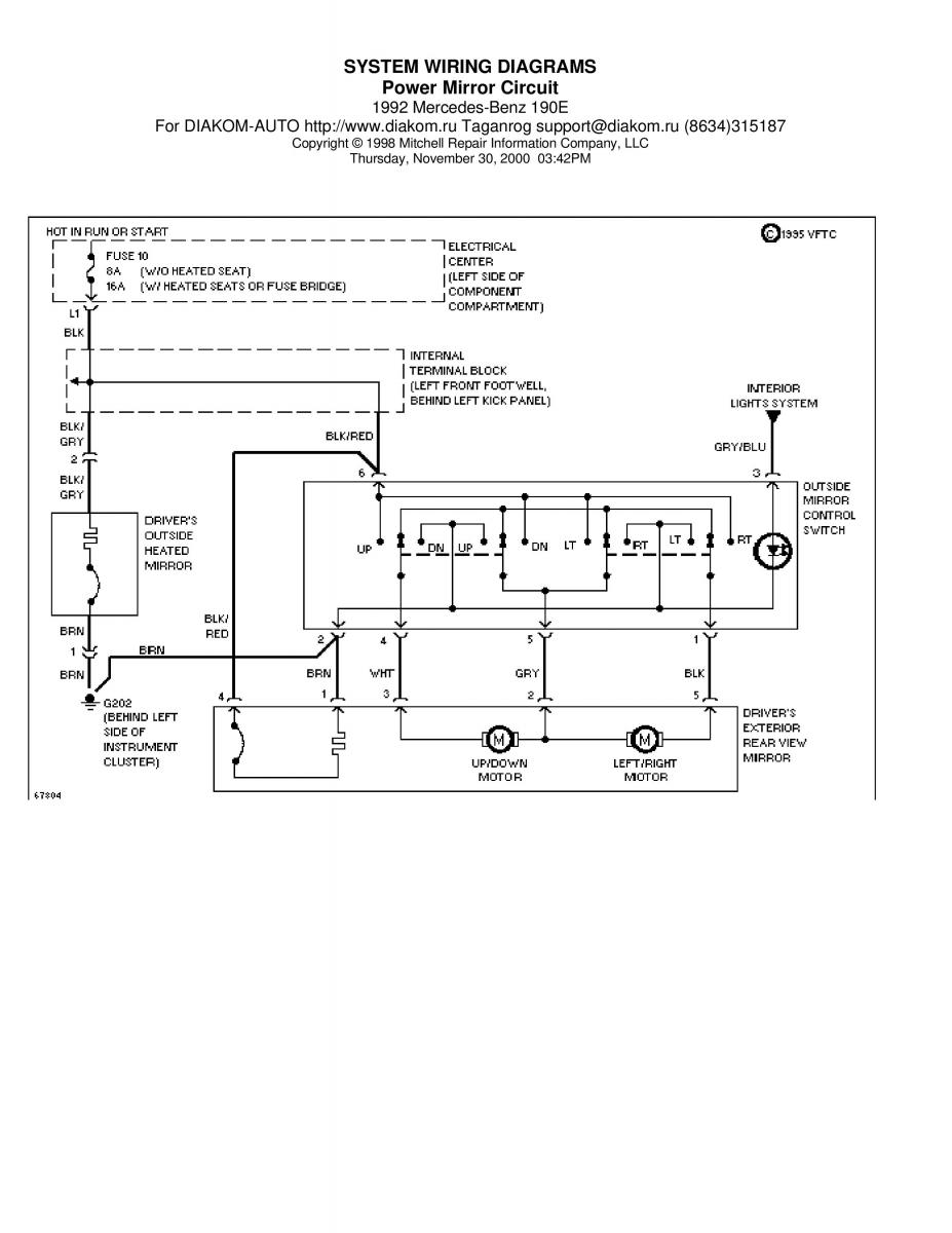 manual  Mercedes Benz 190 W201 wiring diagram schemat / page 19