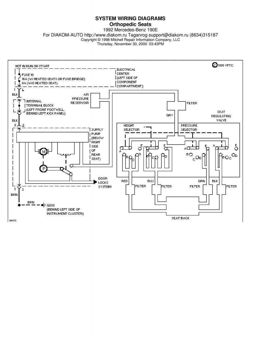 manual Mercedes 190 Mercedes Benz 190 W201 wiring diagram schemat / page 23