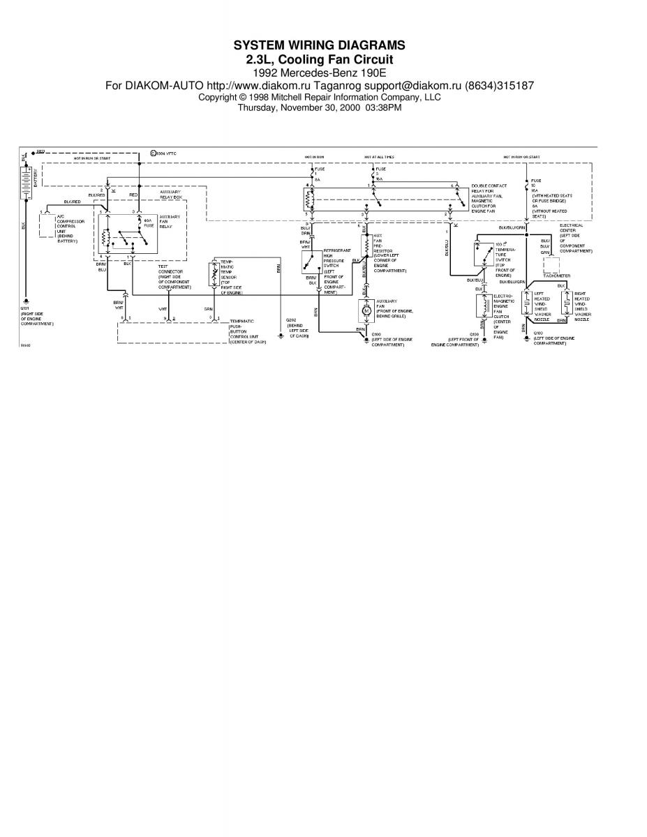 manual  Mercedes Benz 190 W201 wiring diagram schemat / page 4