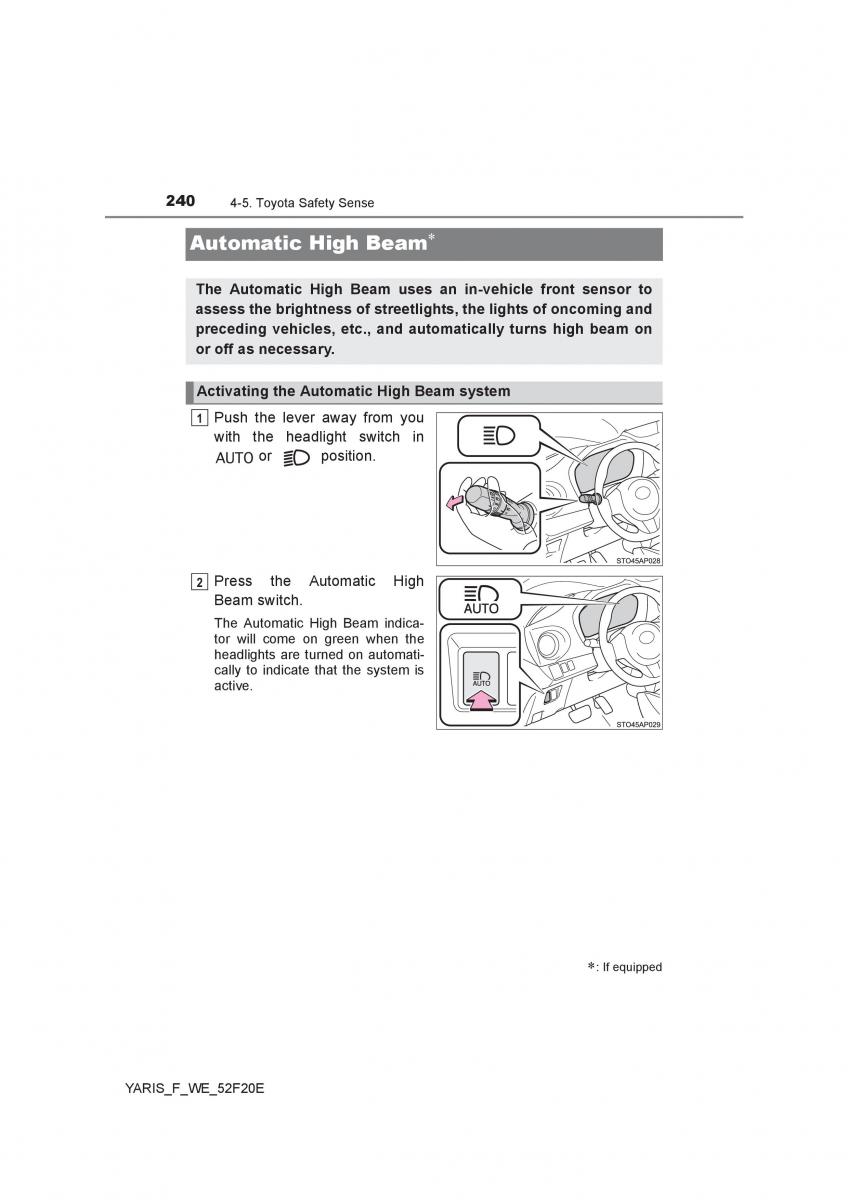 Toyota Yaris III 3 owners manual / page 240