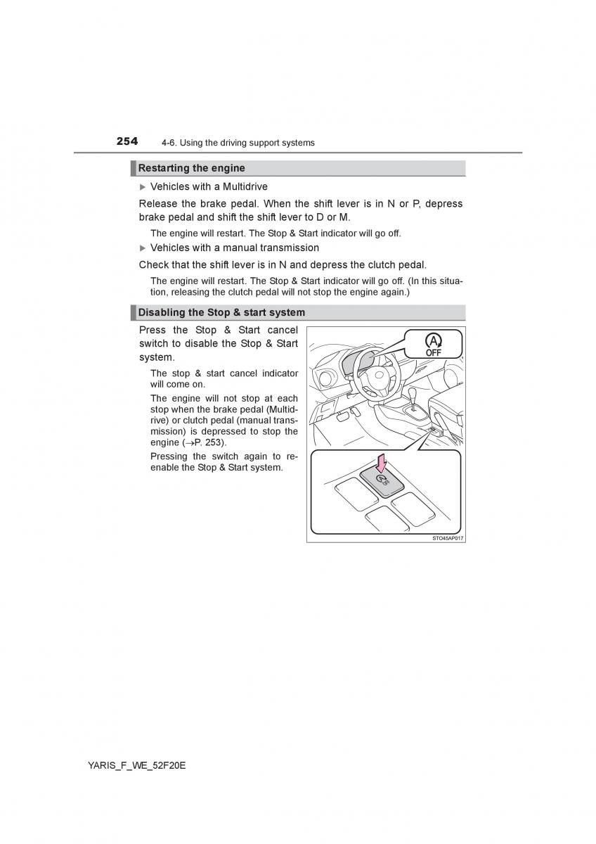 Toyota Yaris III 3 owners manual / page 254