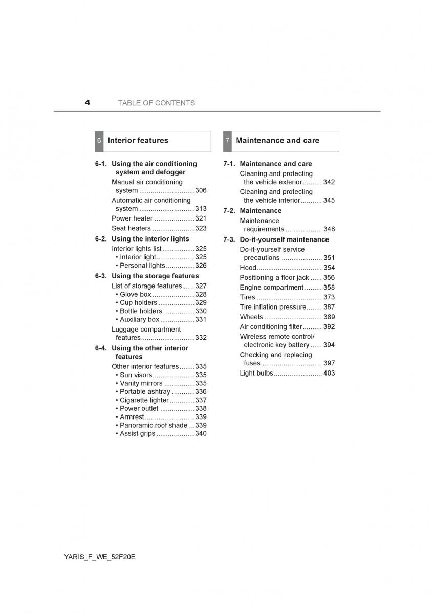 Toyota Yaris III 3 owners manual / page 4