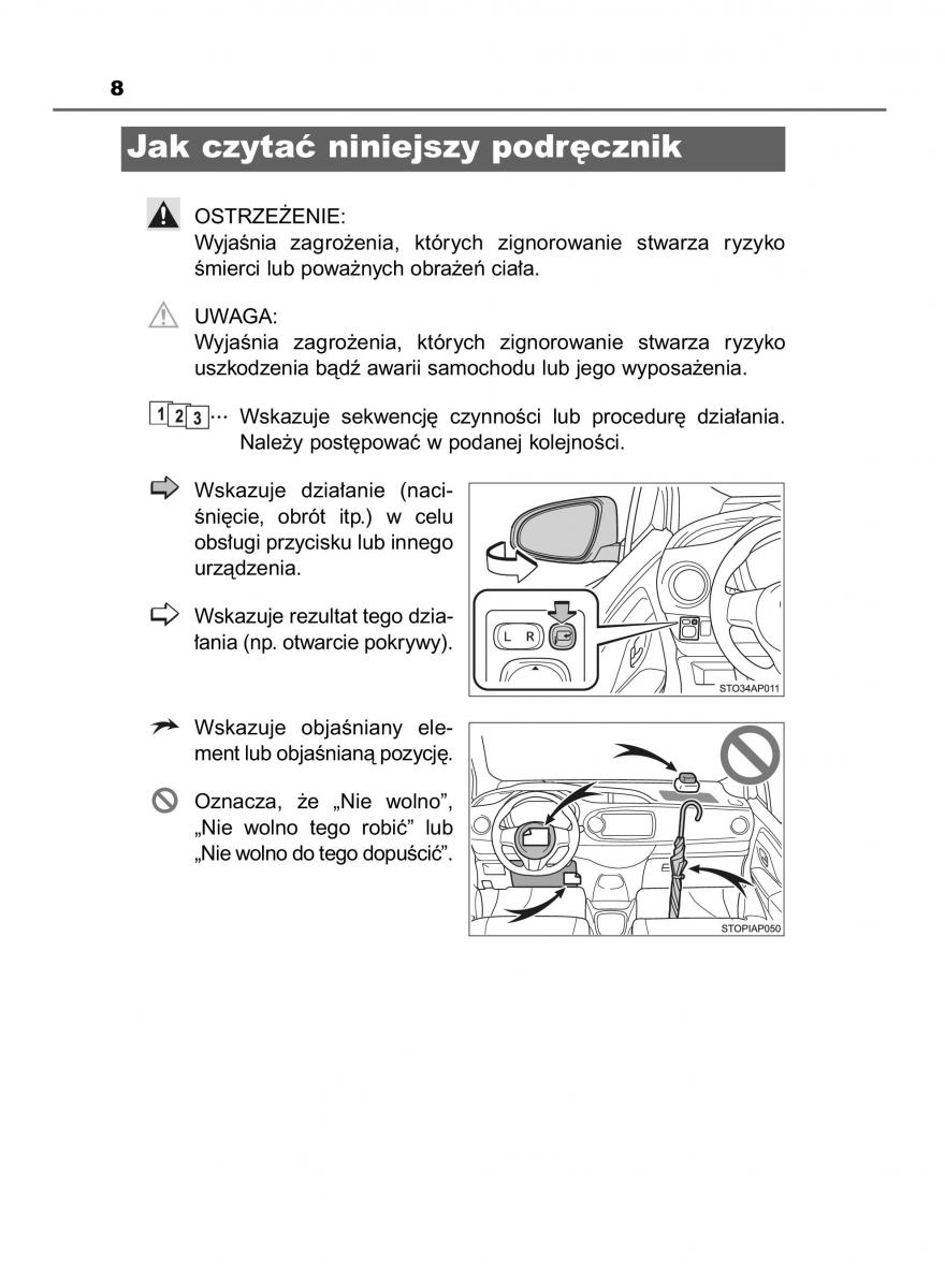 manual  Toyota Yaris III 3 owners manual instrukcja / page 8