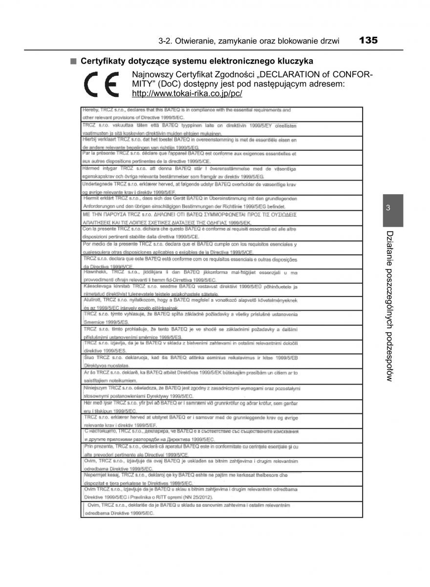 Toyota Yaris III 3 owners manual instrukcja obslugi / page 135