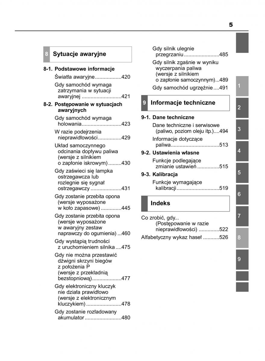 Toyota Yaris III 3 owners manual instrukcja obslugi / page 5