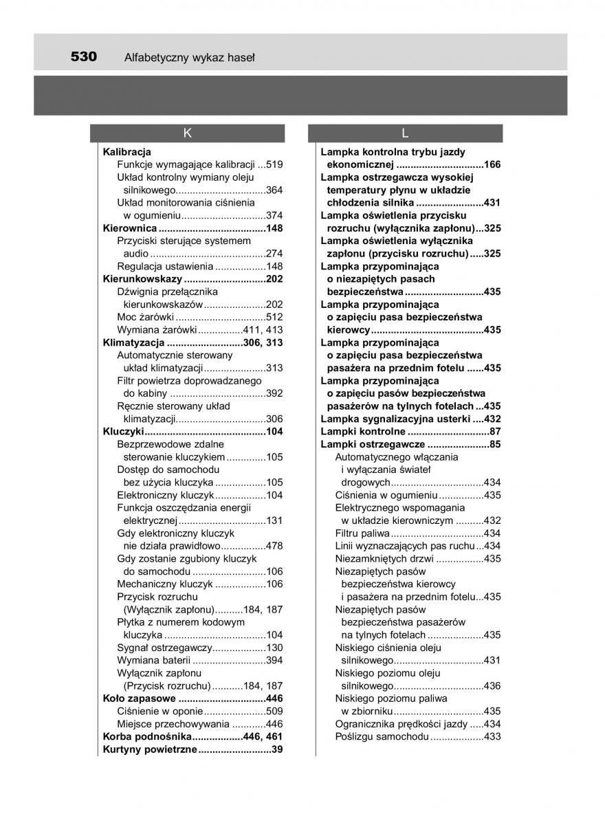 manual  Toyota Yaris III 3 owners manual instrukcja / page 530