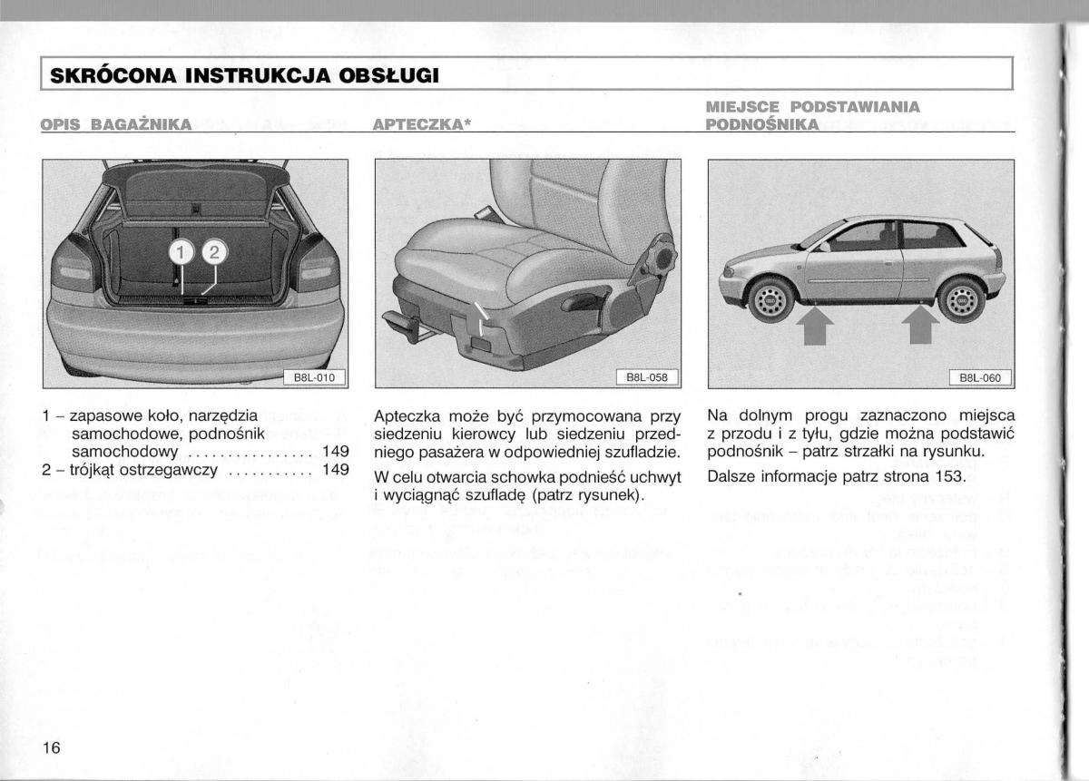 Audi A3 I 1 instrukcja obslugi / page 17