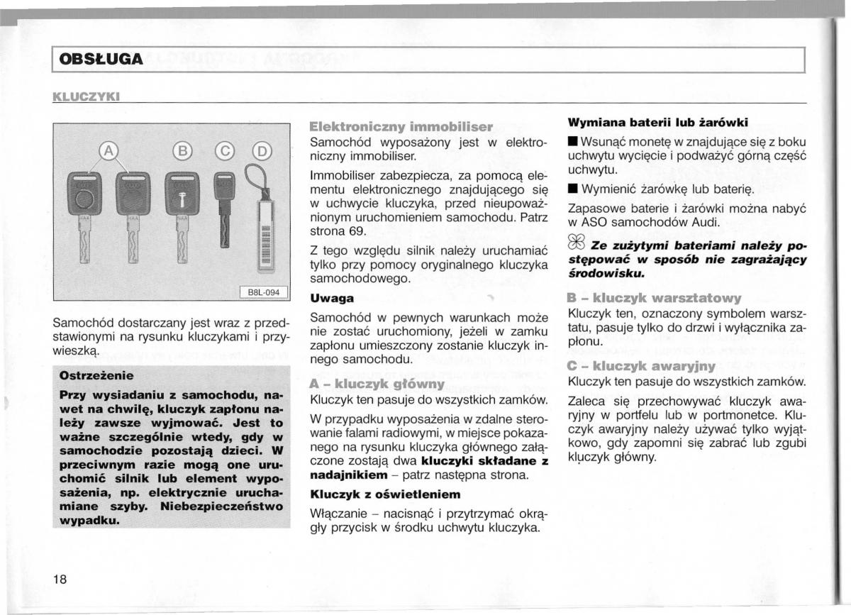 Audi A3 I 1 instrukcja obslugi / page 19