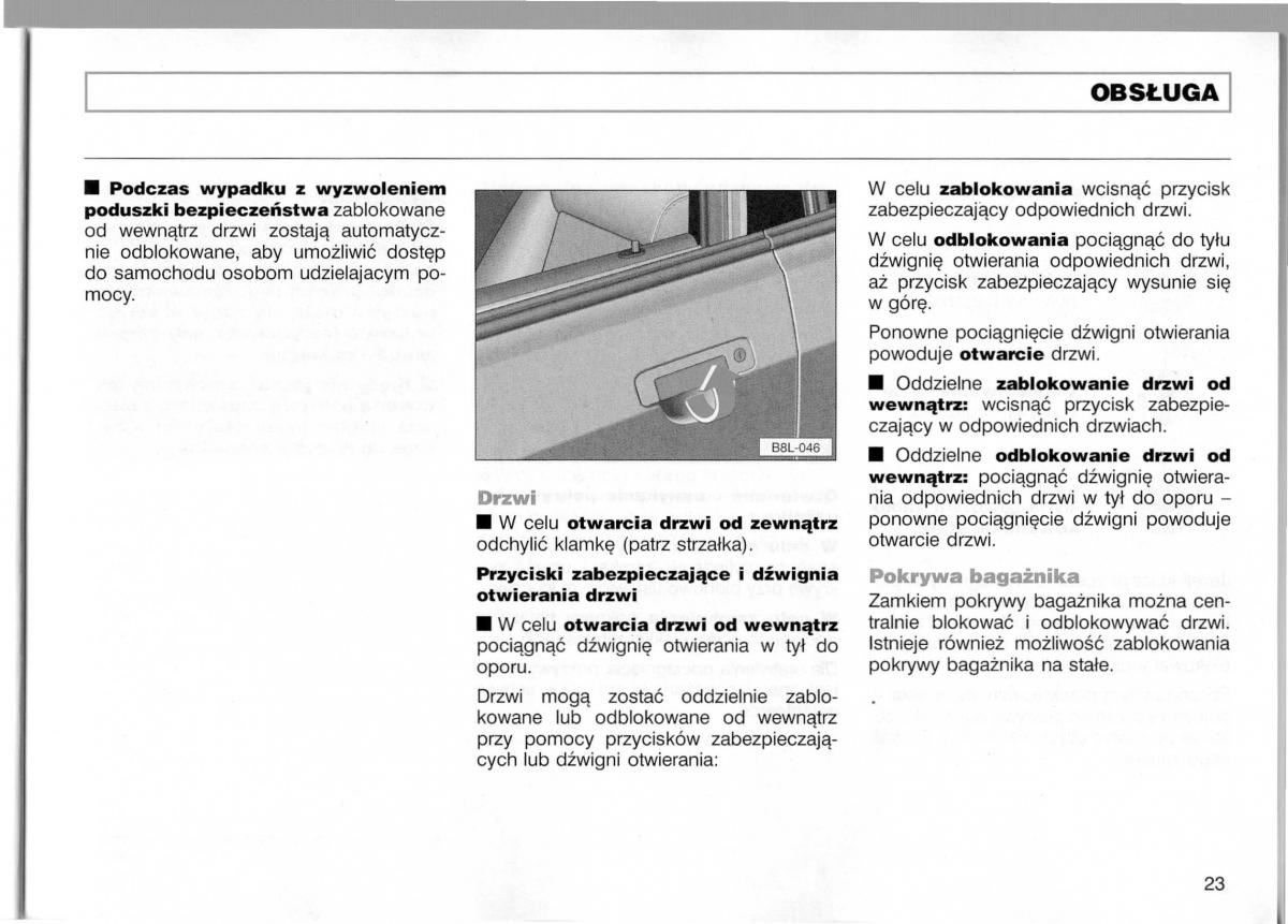 Audi A3 I 1 instrukcja obslugi / page 24