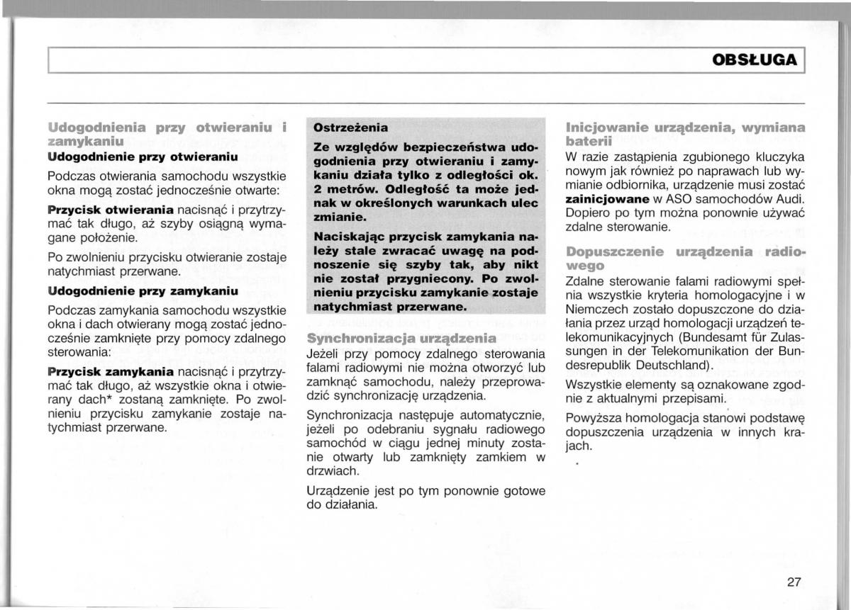 Audi A3 I 1 instrukcja obslugi / page 28