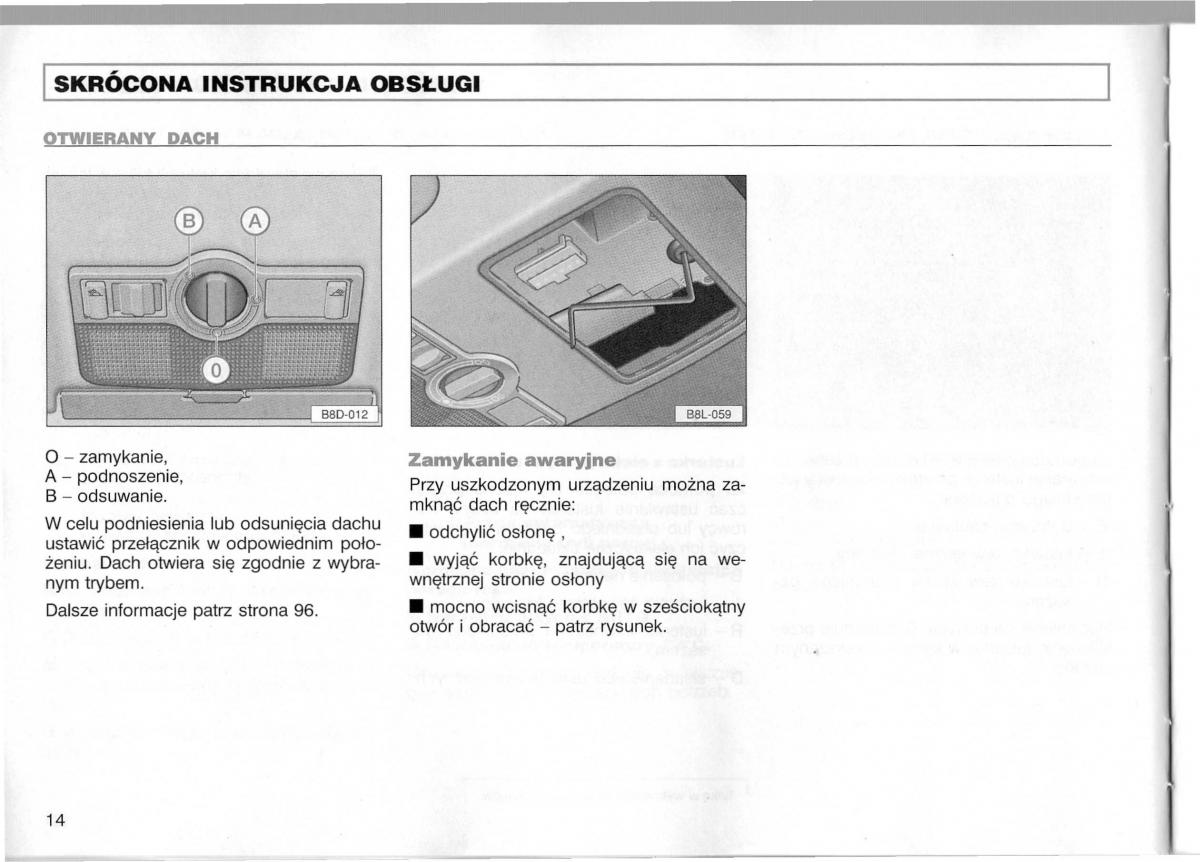 Audi A3 I 1 instrukcja obslugi / page 15