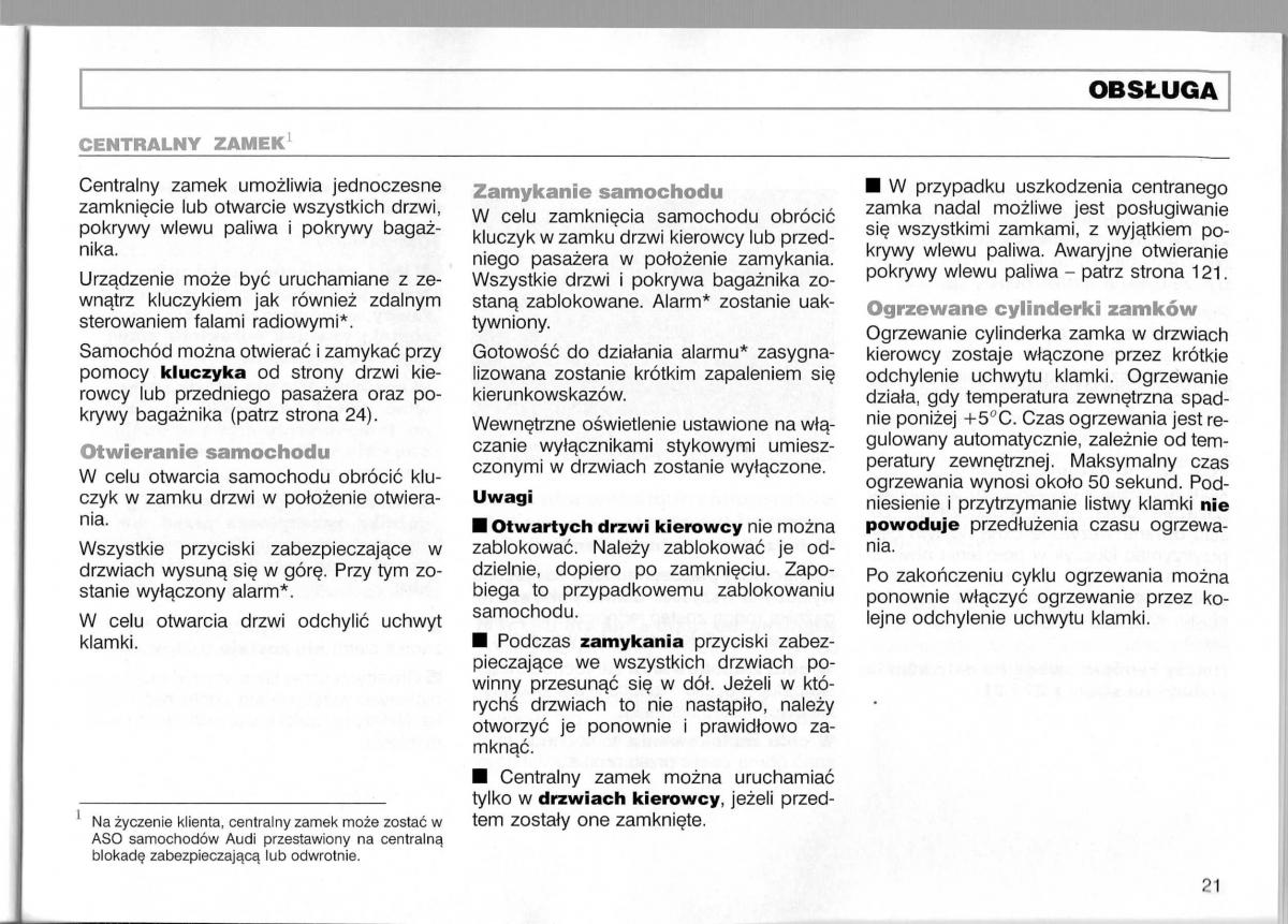 Audi A3 I 1 instrukcja obslugi / page 22