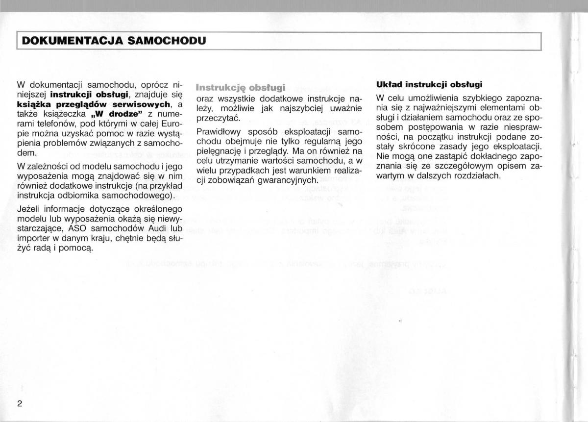 Audi A3 I 1 instrukcja obslugi / page 3