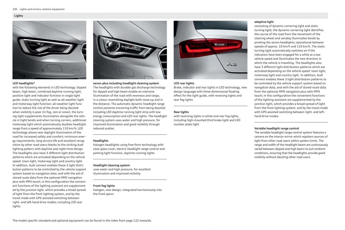 Audi A3 III 3 Sportback instrukcja obslugi / page 100