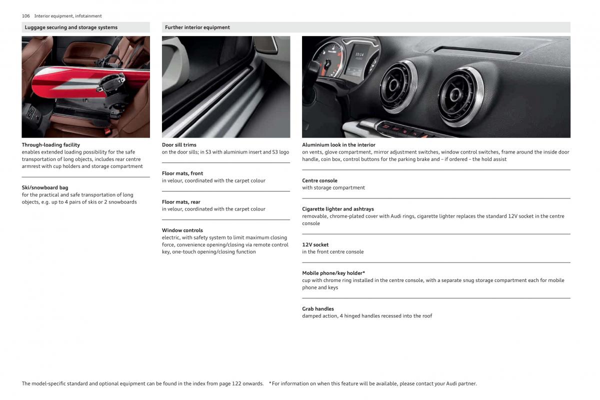 Audi A3 III 3 Sportback instrukcja obslugi / page 106