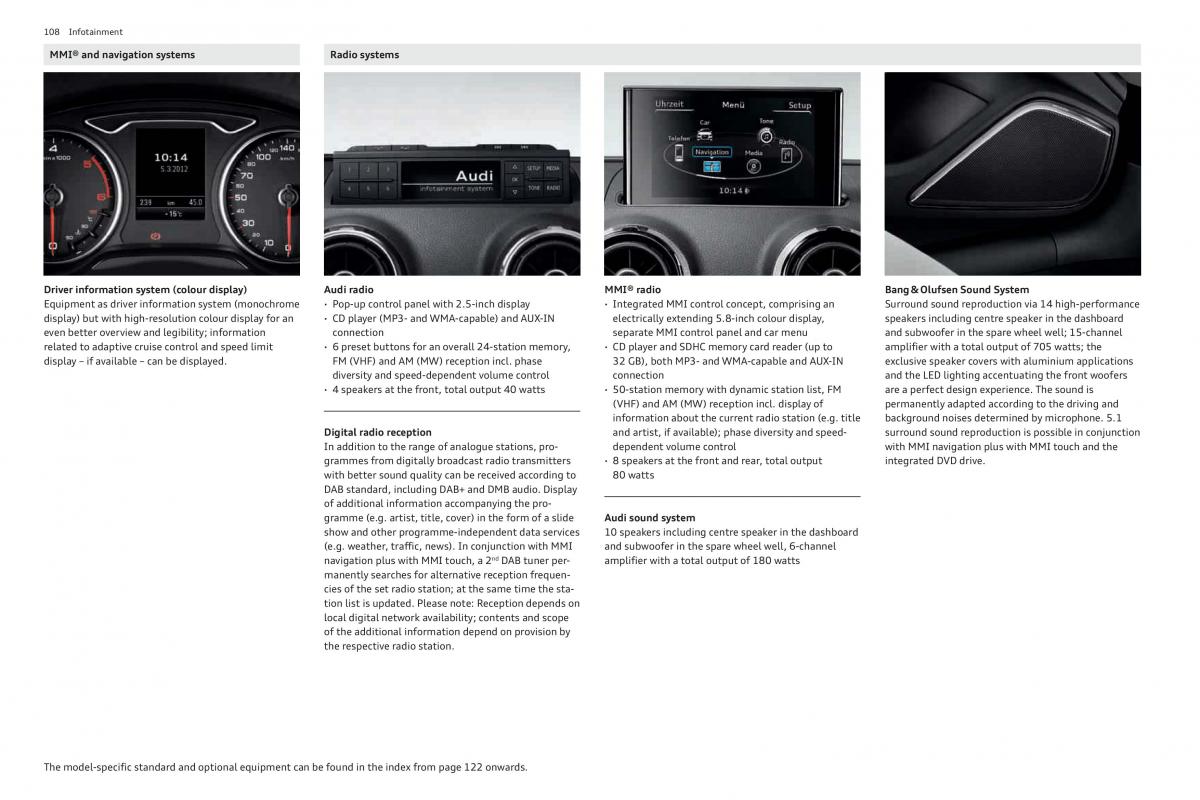 Audi A3 III 3 Sportback instrukcja obslugi / page 108