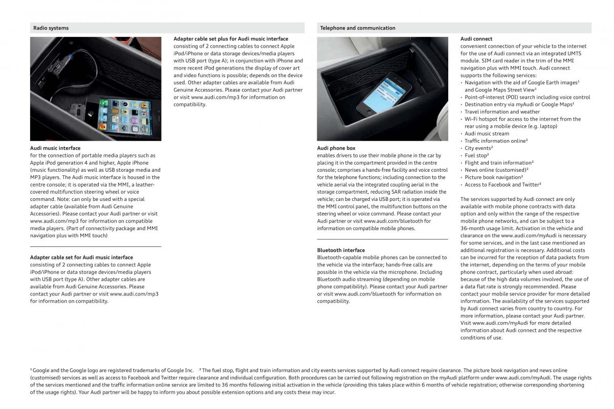 Audi A3 III 3 Sportback instrukcja obslugi / page 109