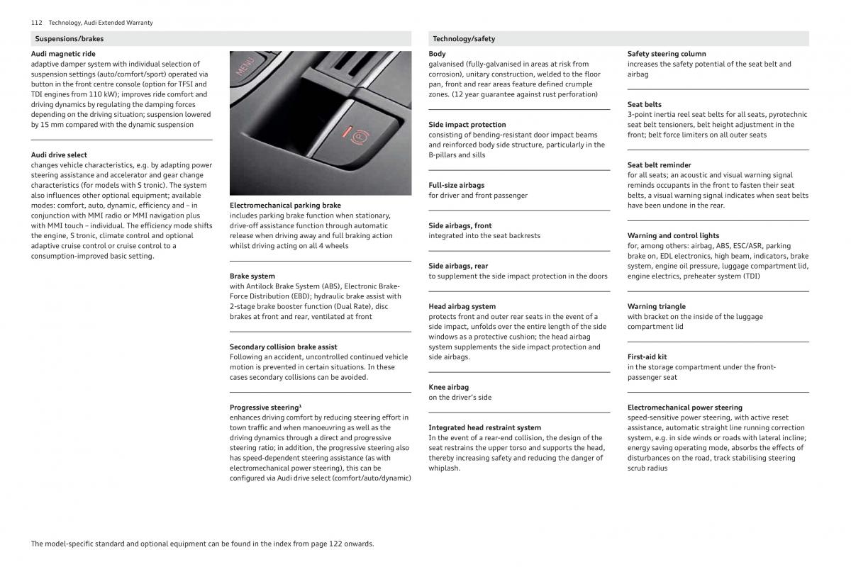 Audi A3 III 3 Sportback instrukcja obslugi / page 112