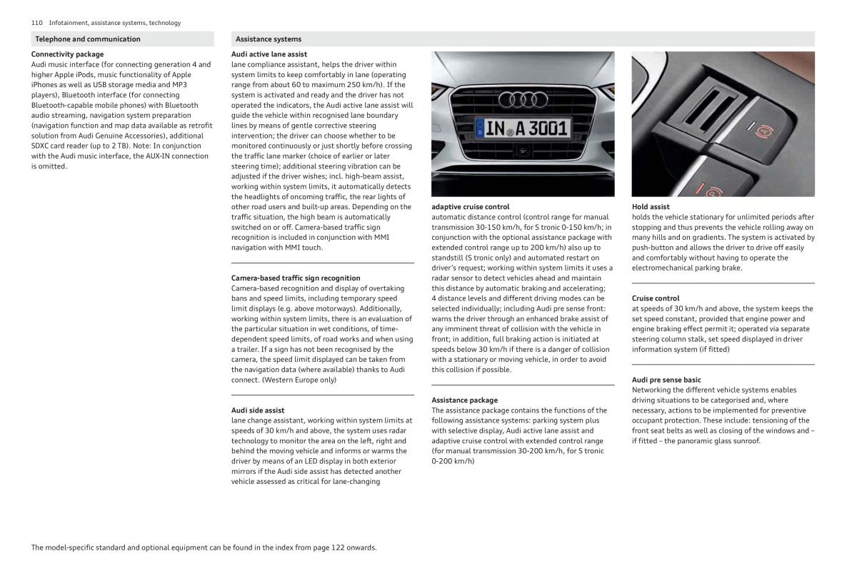 Audi A3 III 3 Sportback instrukcja obslugi / page 110