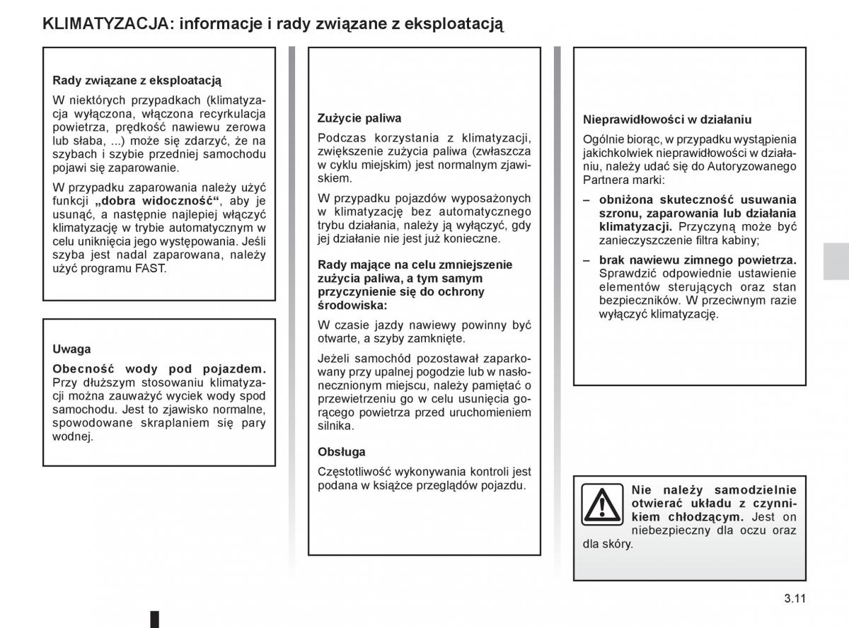 Renault Megane III 3 manual / page 131