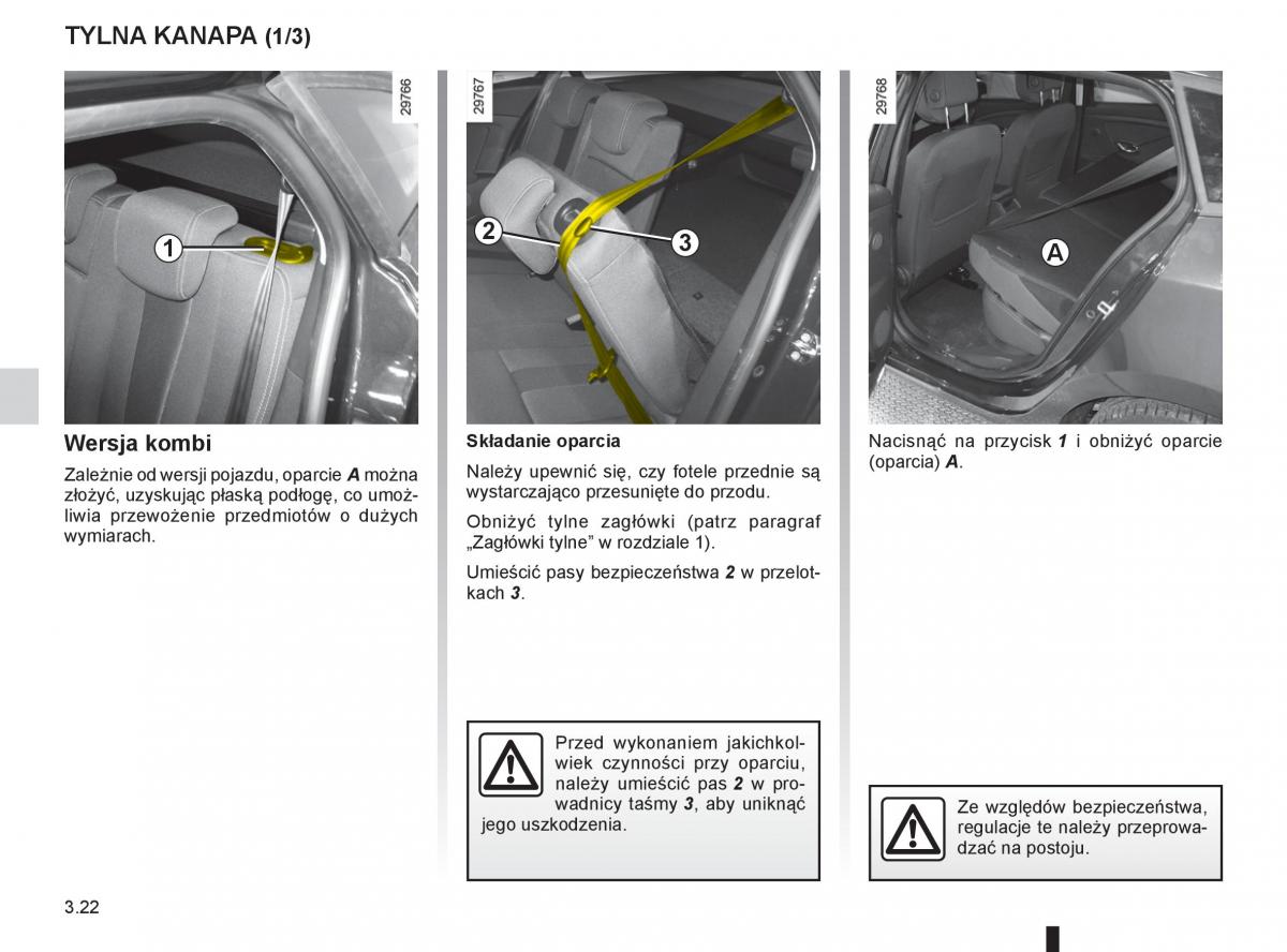 Renault Megane III 3 manual / page 142