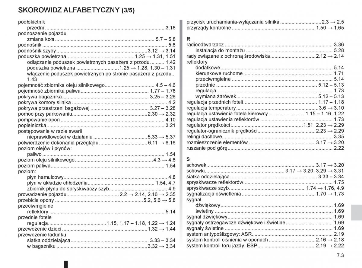 Renault Megane III 3 manual / page 233