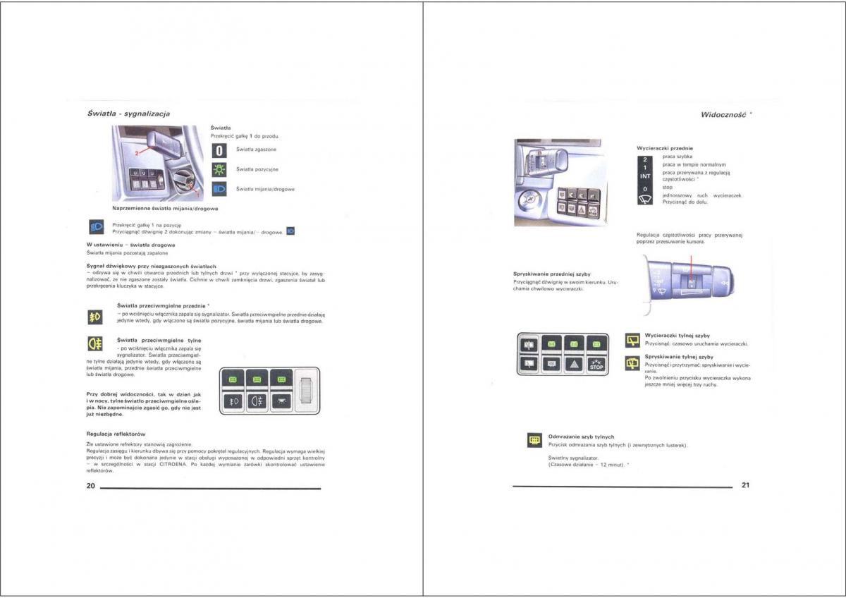 manual  Citroen XM instrukcja / page 10